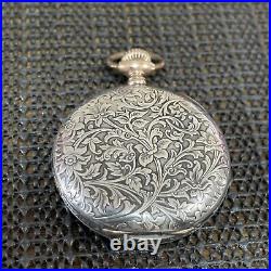 Antique Bailey Banks & Biddle Pocket Watch Sterling Silver Case 1898