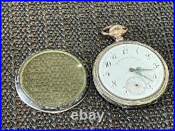 Antique Bailey Banks & Biddle Pocket Watch Sterling Silver Case 1898