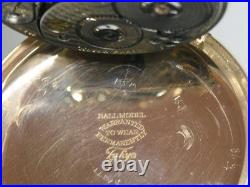 Antique Ball Hamilton 21 Jewel Gr999, Stirrup Bow Case, Railroad Watch, Serviced
