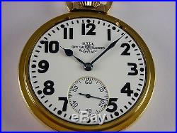 Antique Ball Hamilton 999P, 16s 21 jewel Rail Road pocket watch. 1927. Ball case