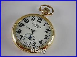 Antique Ball Hamilton 999P, 16s 21 jewel Rail Road pocket watch. 1928. Ball case
