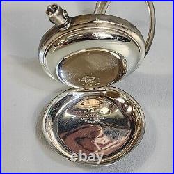 Antique Blauer Pocket Watch Case Coin Silver Invisible Joint Engraved 3 oz