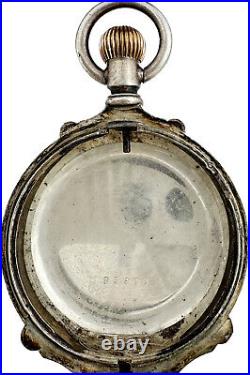 Antique Box Hinge Hunter Pocket Watch Case for 18 S Coin Silver w Horse Monogram
