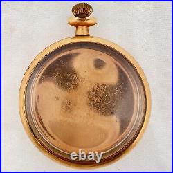 Antique Burlington Open Face Pocket Watch Case for 12 Size 14k Gold Filled