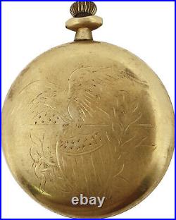Antique Burlington Open Face Pocket Watch Case for 12 Size 14k Gold Filled