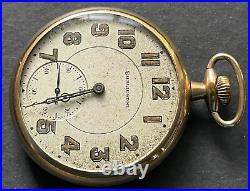 Antique Burlington Pocket Watch Running Ticks GF Case 16s USA