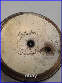 Antique C1890's Swiss Key Wind Pocket Watch Roman Dial Silver Case. Works. Read