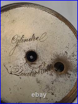 Antique C1890's Swiss Key Wind Pocket Watch Roman Dial Silver Case. Works. Read