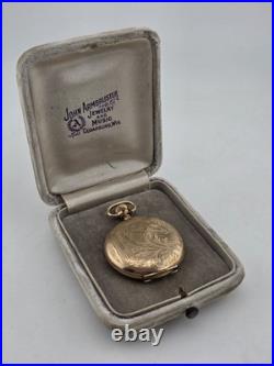 Antique C1905 Swiss Admiral Pocket Watch B&B GF Case W Original Box. Not Working