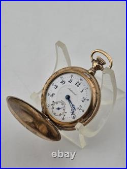 Antique C1905 Swiss Admiral Pocket Watch B&B GF Case W Original Box. Not Working