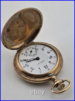 Antique C1905 Swiss Admiral Pocket Watch B&B GF Case W Original Box. Not Working