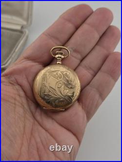 Antique C1905 Swiss Admiral Pocket Watch B&B GF Case W Original Box. Not Working