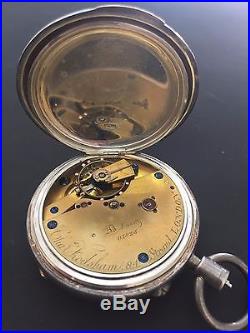 Antique CHARLES FRODSHAM pocket watch No. 01825 Sterling silver case RARE