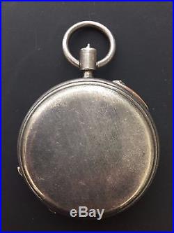 Antique CHARLES FRODSHAM pocket watch No. 01825 Sterling silver case RARE