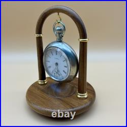 Antique Ca. 1900s Waltham 15 Jewel Deer Engraved Silverode Case Pocket Watch