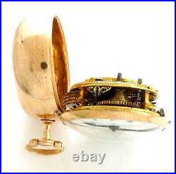 Antique Chatelaine with Repousse Verge Fusee Keywind Pocket Watch CA1785