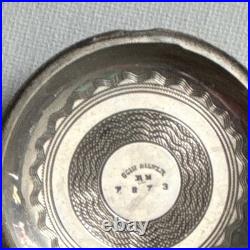 Antique Coin Silver Hunter Pocket Watch Case F. M. 7873 119g Ornate Case Only