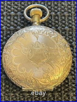 Antique Columbia 6s Hunter GP /GF Ornate Case Pocket Watch Engraved Deer Runs