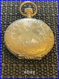 Antique Columbia 6s Hunter GP /GF Ornate Case Pocket Watch Engraved Deer Runs