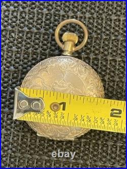 Antique Columbia 6s Hunter GP /GF Ornate Case Pocket Watch Engraved Deer Runs