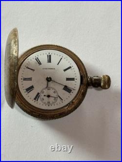 Antique Columbia USA Full Hunter Pocket Watch Late 1800s Gold Filled Case As Is