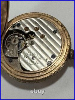 Antique Columbia USA Full Hunter Pocket Watch Late 1800s Gold Filled Case As Is