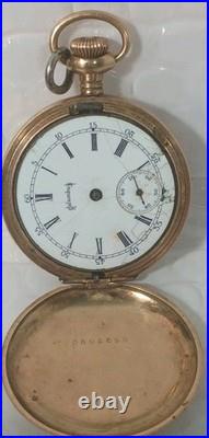 Antique Columbus 15J Pocket Watch SHARP Philadelphia 20YR Case AS-IS