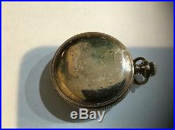 Antique Columbus North Star 18 size open face pocket watch in a gold filled case