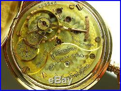 Antique Columbus Railway King 18s pocket watch. Gold filled Hunter case. 1895