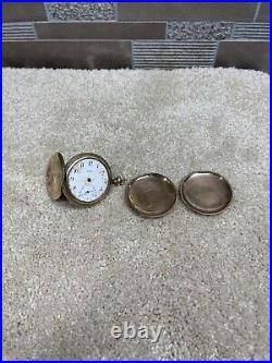 Antique Continental Watch Co. Pocket Watch With Gold Filled Case. For Parts/Repair