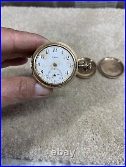 Antique Continental Watch Co. Pocket Watch With Gold Filled Case. For Parts/Repair