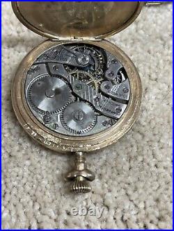Antique Continental Watch Co. Pocket Watch With Gold Filled Case. For Parts/Repair