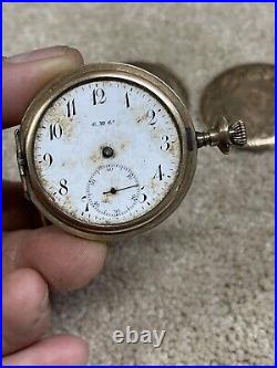 Antique Continental Watch Co. Pocket Watch With Gold Filled Case. For Parts/Repair