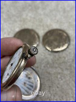 Antique Continental Watch Co. Pocket Watch With Gold Filled Case. For Parts/Repair