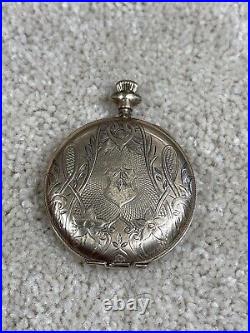 Antique Continental Watch Co. Pocket Watch With Gold Filled Case. For Parts/Repair