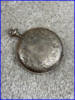 Antique Continental Watch Co. Pocket Watch With Gold Filled Case. For Parts/Repair