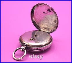 Antique Coullery Freres Swiss Pocket Watch. 800 Silver Case Key Wind Key Set