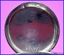 Antique Coullery Freres Swiss Pocket Watch. 800 Silver Case Key Wind Key Set