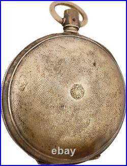 Antique Crescent Hunter Pocket Watch Case for 18 Size Sterling Silver for Repair