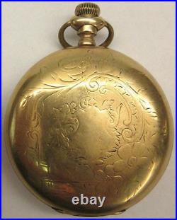 Antique Double Hunter Goldfilled Fahys Pocket Watch Case Floral Emblem Design