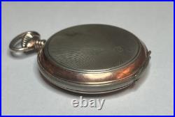 Antique Double Hunter Hallmark. 800 Silver L. W. C. Swiss Pocket Watch only Case