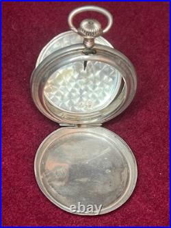 Antique Double Hunter Hallmark. 800 Silver L. W. C. Swiss Pocket Watch only Case