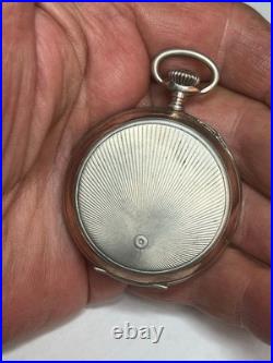 Antique Double Hunter Hallmark. 800 Silver L. W. C. Swiss Pocket Watch only Case
