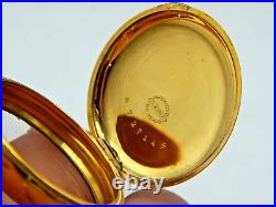 Antique Dueber 25 year gold filled 3/0 Ladies engine turned watch case Open Face