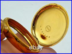 Antique Dueber 25 year gold filled 3/0 Ladies engine turned watch case Open Face