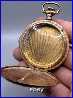 Antique Dueber 50mm Gold Filled Pocket Watch Case Hunter Large Engraved Complete