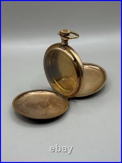 Antique Dueber 50mm Gold Filled Pocket Watch Case Hunter Large Engraved Complete