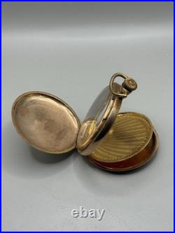 Antique Dueber 50mm Gold Filled Pocket Watch Case Hunter Large Engraved Complete