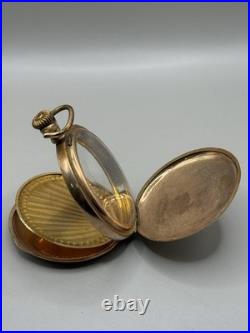Antique Dueber 50mm Gold Filled Pocket Watch Case Hunter Large Engraved Complete