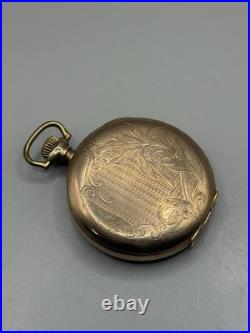Antique Dueber 50mm Gold Filled Pocket Watch Case Hunter Large Engraved Complete